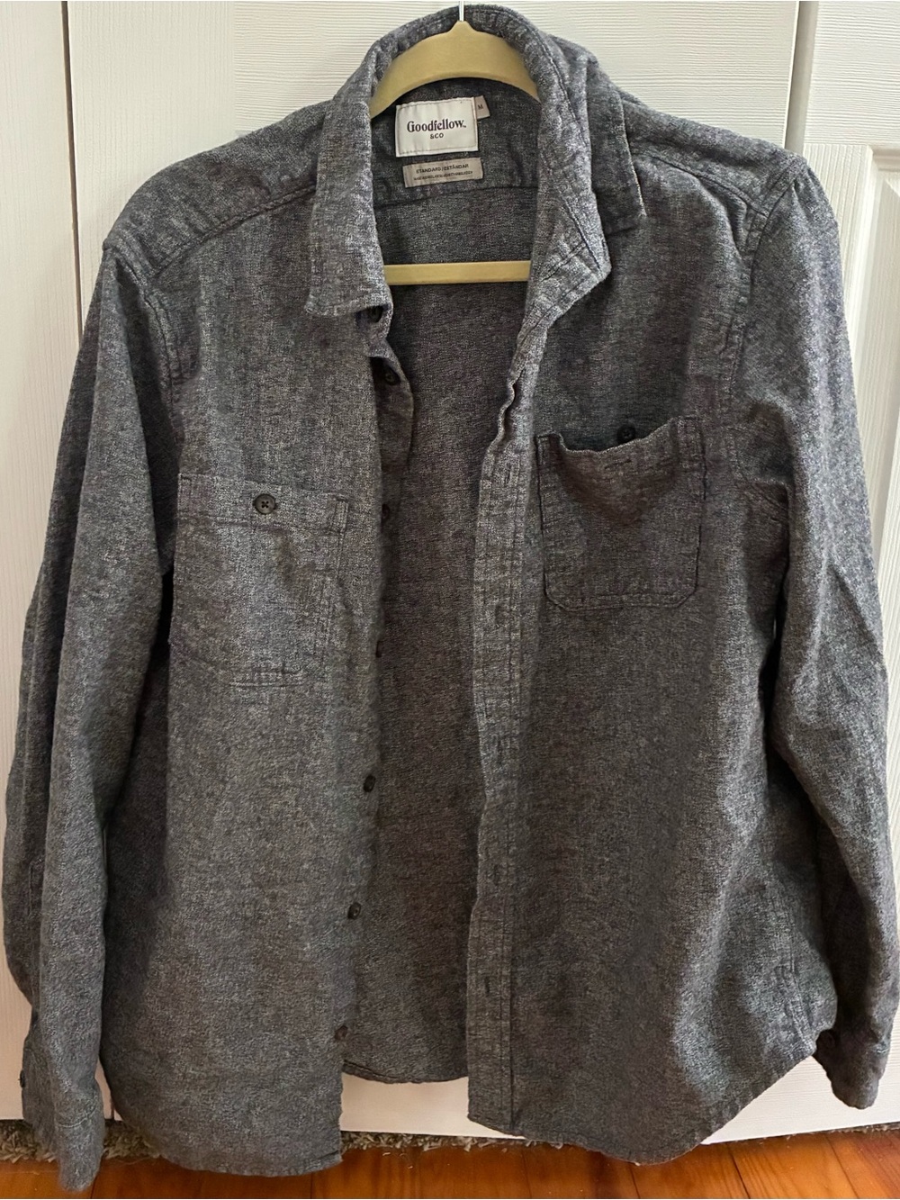 Goodfellow & Co Gray Textured Jacket Shirt